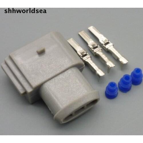 Shhworldsea 5/30/100sets 3.5mm 3P 3way male crankshaft sensor plug for VW , fog lamp plug for VW ,headlight fog connector