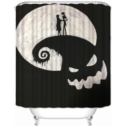 Musife Custom High Quality Halloween art Shower Curtain Waterproof Bathroom Polyester Fabric Bathroom Curtain