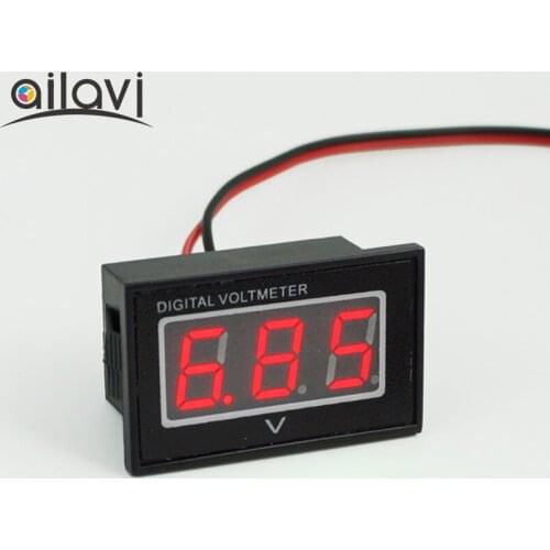 DC2.5-30V Waterproof LED Digital Battery Tester Red Digital Display Voltage Suitable For Moto/Car Reverse connection protection