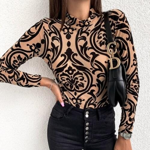Women Sexy Leopard Summer Long Sleeve Ladies Tops Casual Shirt Blouse