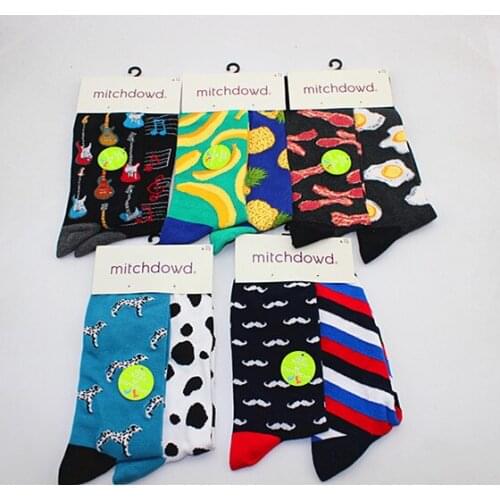 1 Pair Modeager Cotton Big Large Size Long Banana Hamburger Pineapple Poached Egg Funny Men Socks Winter Novelty Mustache Socks