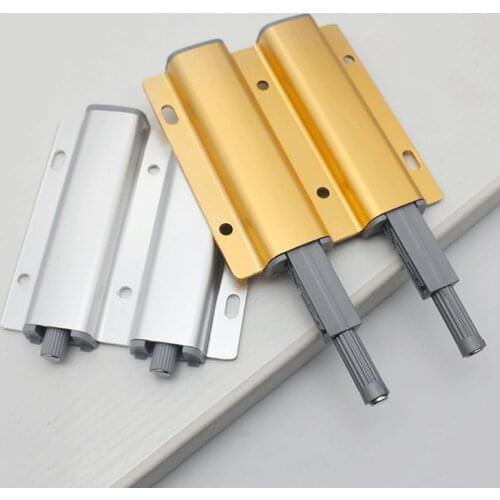 1Pc Aluminum Alloy Cabinet Push Open Cabinet Catches Door Stops Magnetic Touch Stop Kitchen Invisible Cabinet Hardware