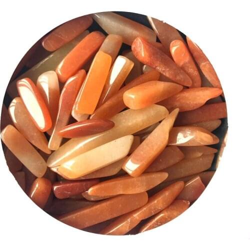 100g Natural Red Aventurine Long Tumbled Crystals Quartz Gravel Original Stone Minerals Specimen Fish Tank Home Decorations