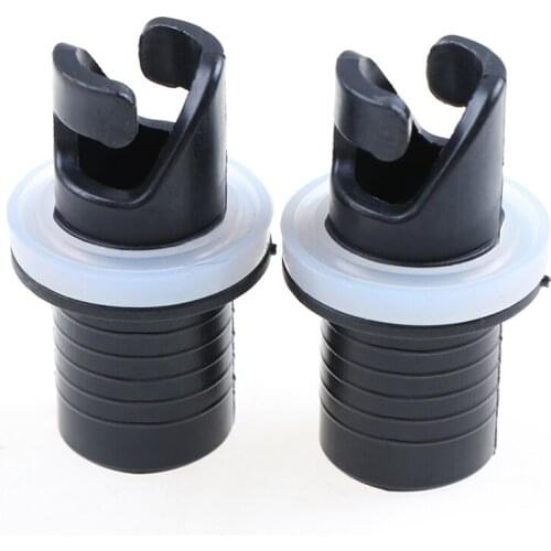 2 Pcs New Kayak Inflatable Boat Rubber Dinghy Air Valve Adapter Foot Pump Hose Rowing Boats Accessories