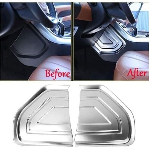 2Pcs Car Interior Center Console U Shape Side Panel Cover Trim for Land Rover Range Rover Sport 14-19 Decor Accessories