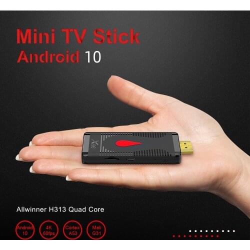 20pcs X96 S400 Android 10.0 TV BOX TV Stick ANDROID 10 Allwinner H313 Quad Core 4K 2.4G Wifi Media Player 2G16G TVBox Dongle