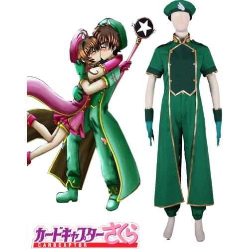 2019 Cardcaptor Sakura Syaoran Li Green Lovers Suit Anime Cosplay Costume Halloween Women Dress O