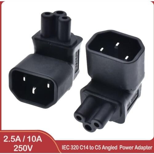 Angled IEC 320 C14 to IEC C5 angled adapter C14 to C5 Angled adapter ,IEC 320 converter Adapter