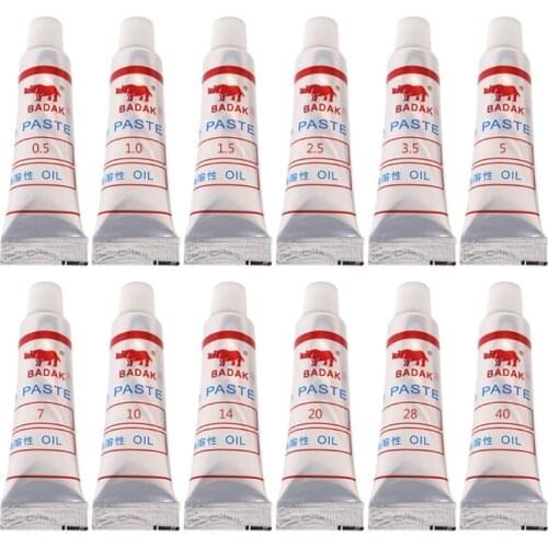 12pcs Diamond Polishing Lapping Paste Compound Syringes W0.5 ~40 Micron Abrasive 85DA
