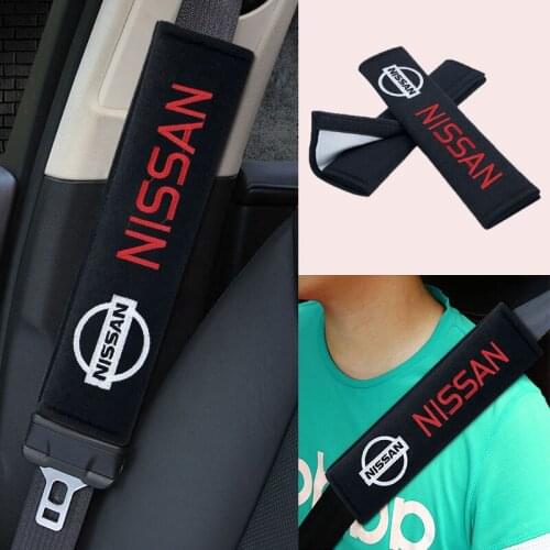 2pcs Car Safety Belt Seat Cover Auto Goods For Nissans Tiida Sylphy Teana Note X-trail 1 2 T31 T32 Serena Almera Qashqai