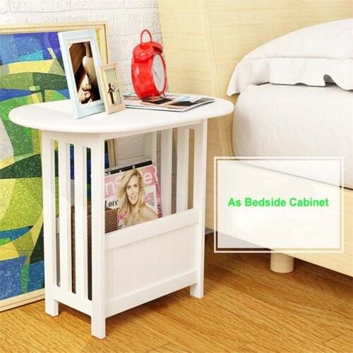 White color MDF Living Room Folding Coffee Table Sofa Side Round Table Multi Use Bedroom Washing Room Storage Rack