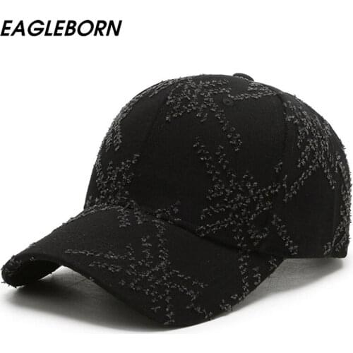 New Solid Hole High Quality Baseball Cap Fashion Autumn Men Baseball Cap Trendy Woman Hat Simple Fashion Sun Hat Kpop Japan Caps