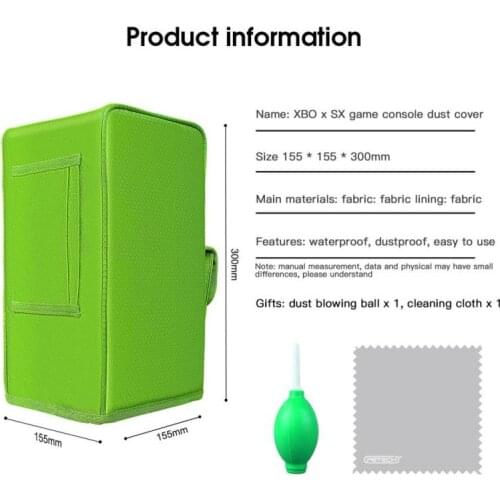For Xbox X Series Host Dust Cover Durable Console Waterproof Dustproof Guard With Handle Storage Dust Cover Protective Cover