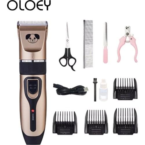 USB Charging Electrical Dog Hair Trimmer Pet Hair Clipper Rechargeable Low-noise Cat Hair Remover Grooming Hair Cutter Machine