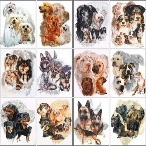 Evershine 5D DIY Diamond Embroidery Dog Diamond Painting Animal Full Square Round Picture Of Rhinestones Handicrafts Gift