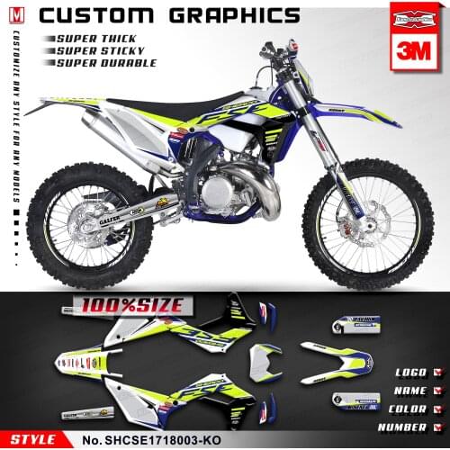 KUNGFU GRAPHICS Dirt Bike Stickers for Sherco Enduro SE-R SEF-R FSE 2017 2018 2019 2020 2021 SC SCF 2017 2018 2019 2020 2021