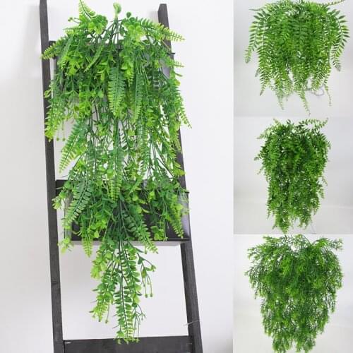 Green Artificial Plant Vines Wall Hanging Fake Leaves Plant for Simulation Orchid Ivy Fake Flower Rattan Home Garden Decor