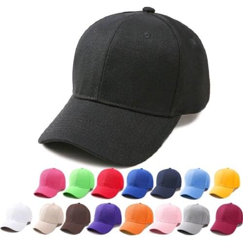 2020 Women Men Baseball Caps Summer Unisex Solid Color Plain Curved Sun Visor Hip-Hop Cap Fashion Hat Women Adjustable Caps