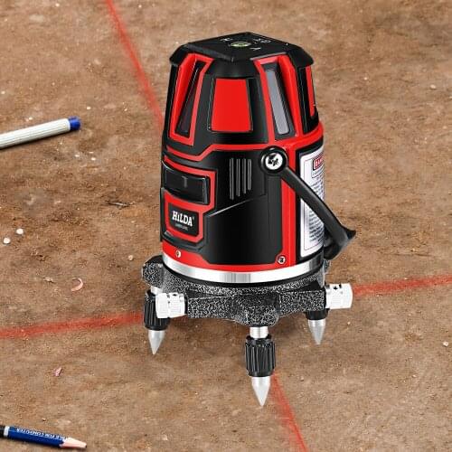 5 Line 6 Points Red Beam Infrared Laser Level Meter Self-leveling Horizontal Vertical 360 Degree Cross Line Level Instrument