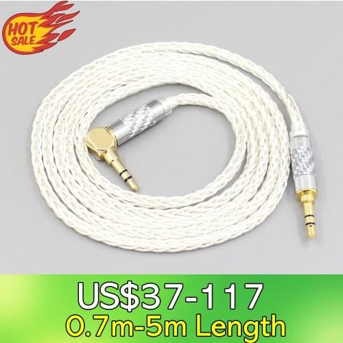 LN007677 8 Core Silver Plated OCC Earphone Cable For Fostex T50RP Mk3 T40RP Mk2 T20RP Mk2 Dekoni Audio Blue Headphone