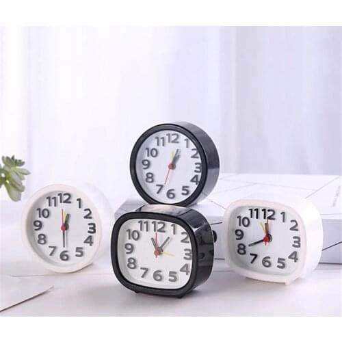 Small Alarm Clock Silent Wake Up Table Clock Portable Travel Alarm Clock