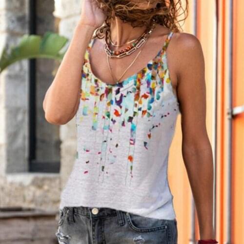 2021 Summer Contrast Stitching Women Tank Tops V Neck Sleeveless Shirt Womens Top Elegant Clothes Summer Loose Womens Vest