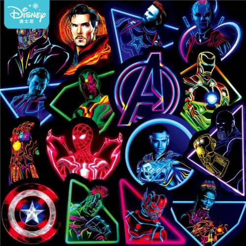 10/30PCS Disney Movie Avengers Stickers Cool Marvel Hero Waterproof Laptop Guitar Skateboard Luggage Graffiti Sticker Kids Toys