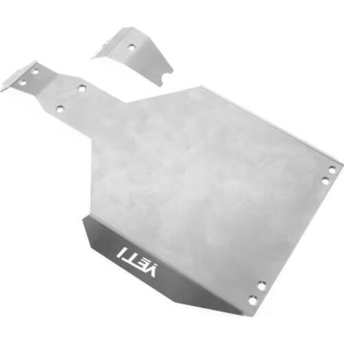 New 1Set for Model car axial 1 / 10 Yeti 90026 Little Snowman stainless steel chassis armor two-piece set