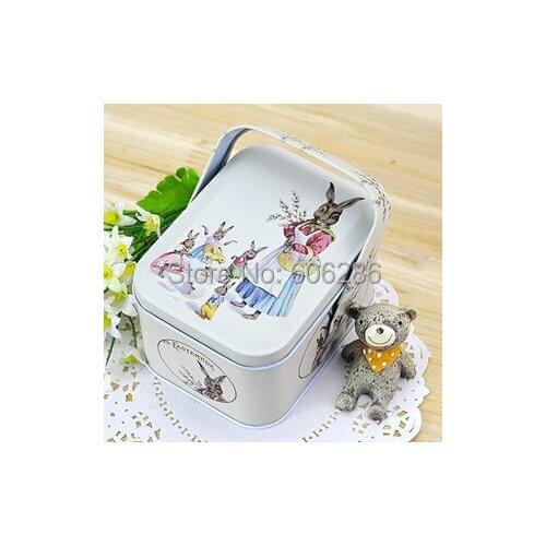 New!!!100pcs/lot Zakka easter rabbit decoration candy box storage jewelry boxes wedding chocolate packaging box