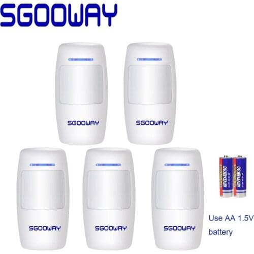 Sgooway Wireless Passive Infrared Detector PIR Motion Sensor For 433MHz Wifi GSM PSTN Home Security Alarm System