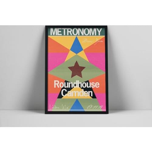 Metronomy Gig Poster Star Singer Album Pop Music Poster Canvas Painting Colorful Pentacle Poster Wall Art Living Room Home Decor