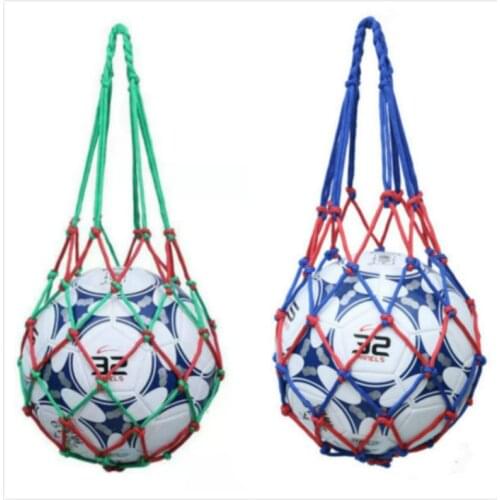 Sports Ball Net Bags For Football Basketball Volleyball Rugby Ball Portable Single Ball Carrier Net Mesh Bag
