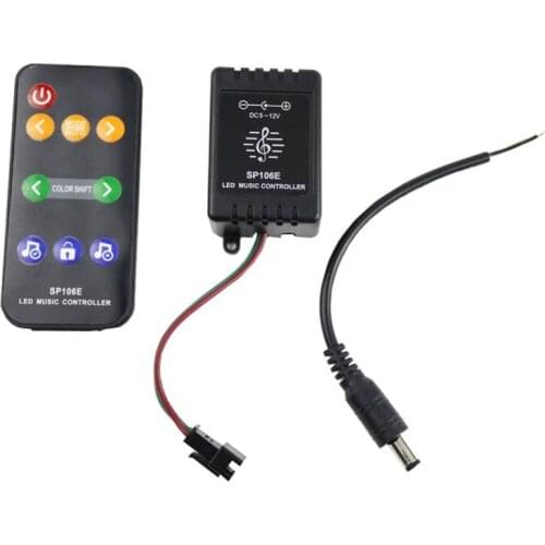 SP106E RGB LED Controller 9 Keys RF Wireless Pixel IC SPI Music controller Colorful WS2811 WS2812B SK6812 APA102 LED Strip Light