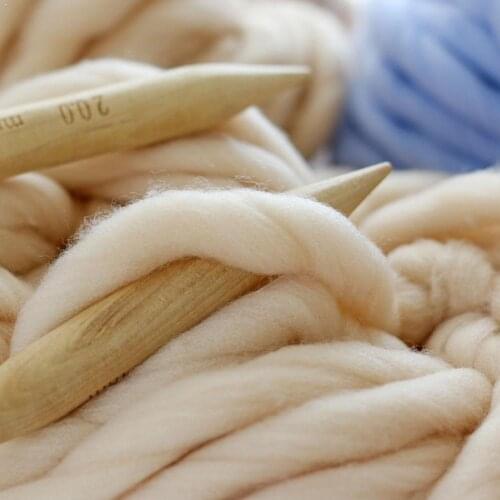 Super Thick Yarn Soft Merino Wool Yarns Thick Braided Yarn Chunky About Bulky Wire Arm 250g Yarn Knitting Roving Large B6Z7