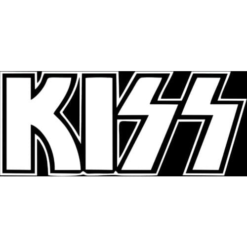 KISS Music Vinyl Decal Fun Car Sticker Cover Scratches Waterproof Car Window Body Decorative Stickers Accessories Black/Silver