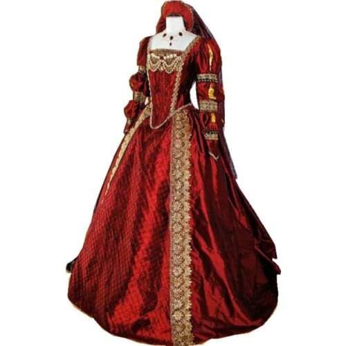 Customer-made Vintage Costumes Renaissance Dresses Steampunk dress Gothic Cosplay Halloween Dresses C-1179
