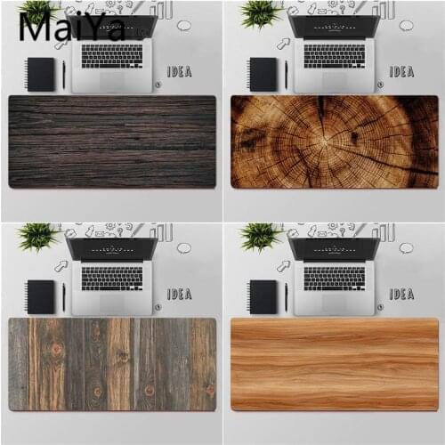 Maiya Top Quality Brown Wood grain Gaming Player desk laptop Rubber Mouse Mat Free Shipping Large Mouse Pad Keyboards Mat