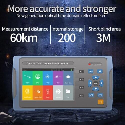 YOUYSI 8 IN 1 Smart OTDR 60KM Optical Time Domain Reflectometer VFL OPM OLS