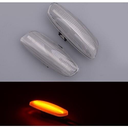 1Pair Clear Dynamic LED Side Wing Indicator Marker Light Fit for Peugeot 207 308 3008 5008 Citroen C4 C3 DS4 C5 6325G5 6325G6