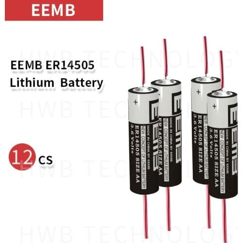 12Pcs/LOT EEMB ER14505 AA 3.6V 2400mAh Lithium Battery ER14505 Band welding needle Free Shipping
