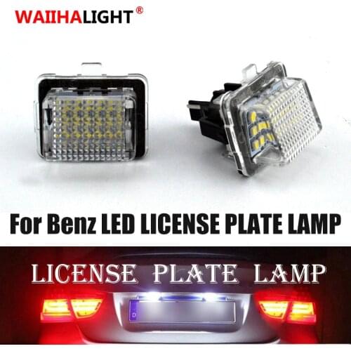 2Pcs LED Canbus Car License Plate Light Lamp For Mercedes Benz C E CL Class W204 W212 C207 W221 S204 C216