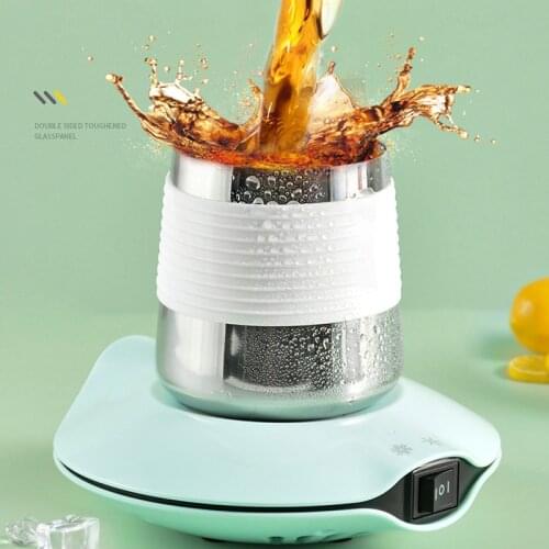 2 in 1 Heating/Cooling Cup Plate Cooling Beverage Drinks Can Thermostatic Hot Tea Makers Heating Coaster Cooler Warmer Pad