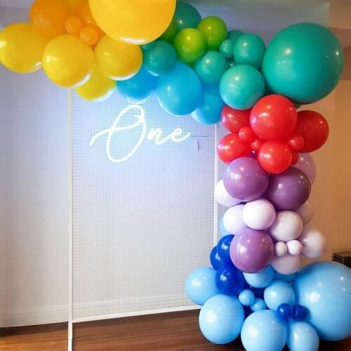 20pcs 10inch Multicolor Pastel Candy Balloons Rainbow Unicorn Pink Mint Wedding Baloons Round Macaron Balloon Arch Decoration