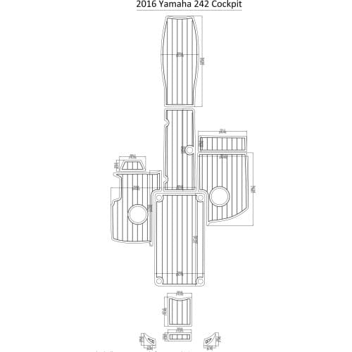 2016 Y-a-m-a-h-a 242 Cockpit Pad Boat EVA Teak Decking 1/4" 6mm
