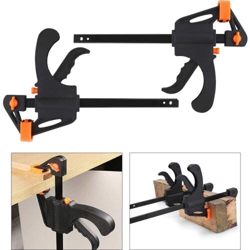 4 Inch Woodworking Bar F Clamp Clip Hard Grip Quick Ratchet Release DIY Carpentry Hand Vise Tool