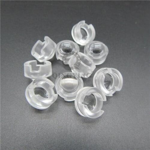 50pcs 13mm Lens 15 30 45 60 90 100 Degree 13mm Mini IR LED PCB Angle Lens for 1W 3W 5W LED Lamp Convex Lenses