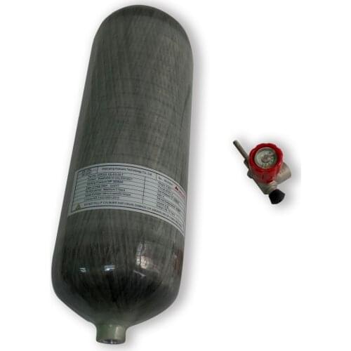 AC10911 Acecare 4500Psi 9L Carbon Fiber PCP Cylinder For Hunting With Red Valve Airforce Condor Airsoft Air Rifle Paintball Gun