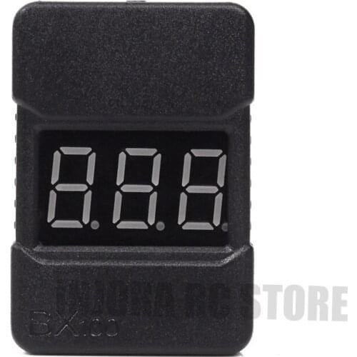 1PCS INJORA RC Car Battery Voltage Checker BX100 1-8S Lipo Battery Low Voltage Buzzer Alarm Voltage Indicator Tester
