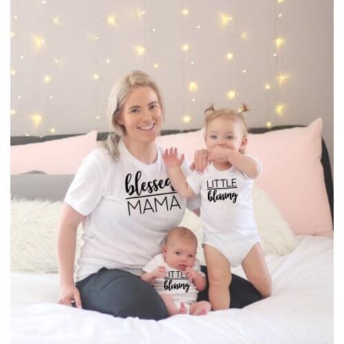 Blessed Mama Shirt Set Mommy and Me Coming Home Outfit Mothers Day Gift Mom and Baby Shower Gift Boys and Girls Clothes