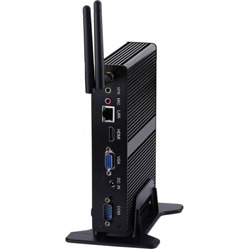 Fanless Mini PC,Intel Celeron J1800,Windows 10/Ubuntu,[HUNSN BM10L],(WiFi/VGA/1HD/4USB2.0/1USB3.0/1LAN/2COM)